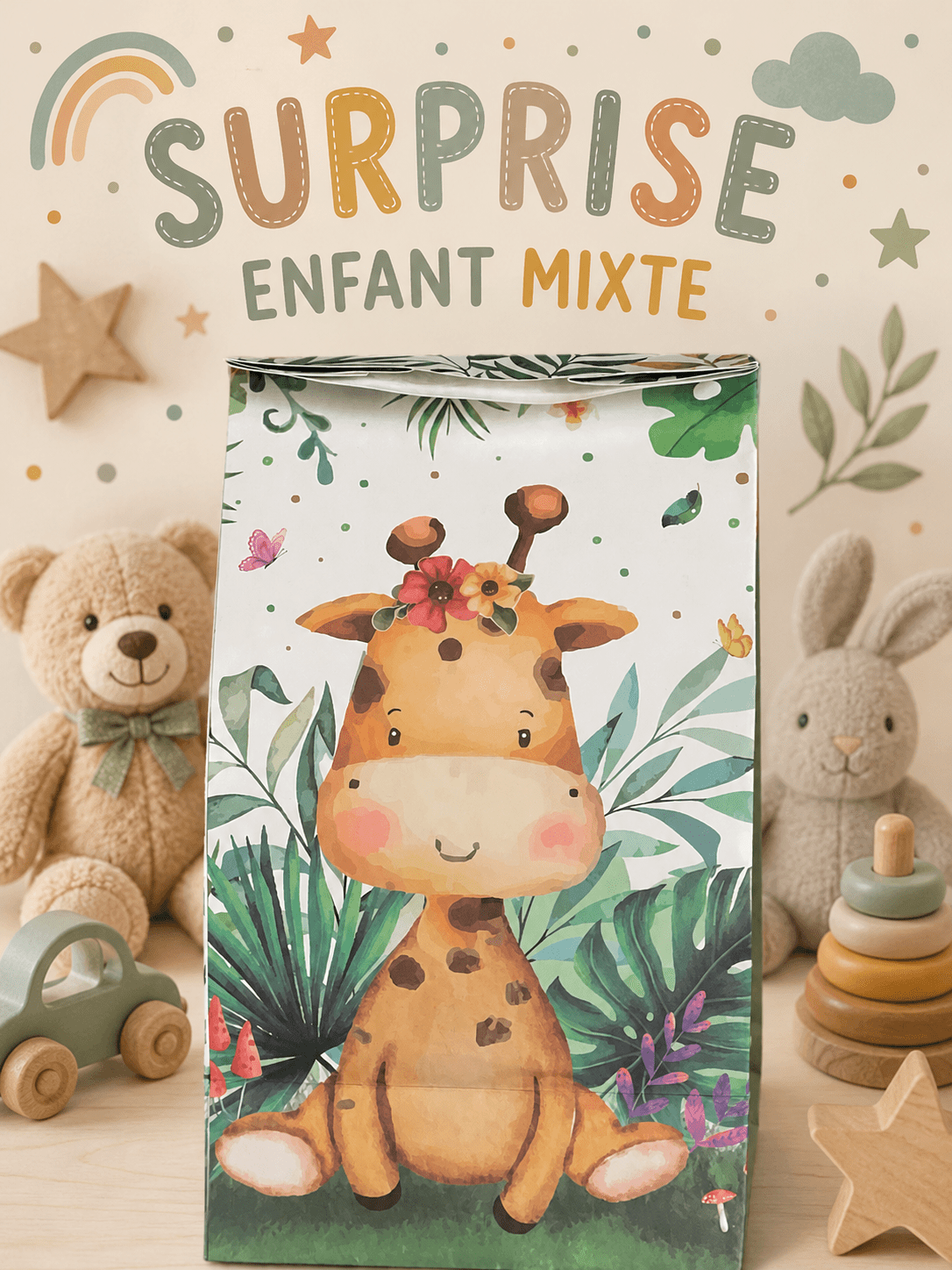 Petite Pochette surprise enfants mixte (girafe)