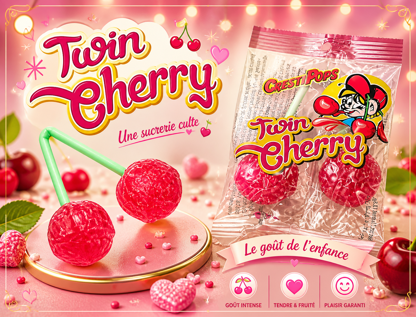 Sucette cerise double l’unité