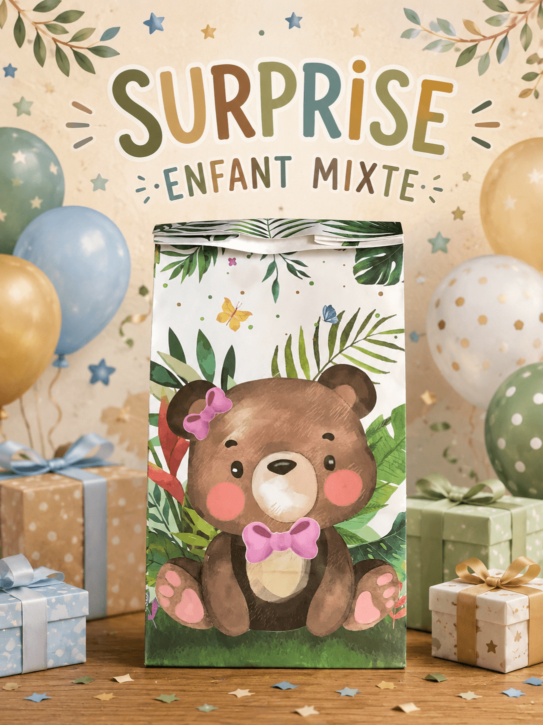 Petite Pochette surprise enfants mixte (ourson)