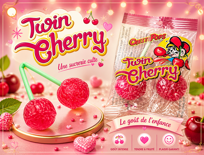 Sucette cerise double l’unité